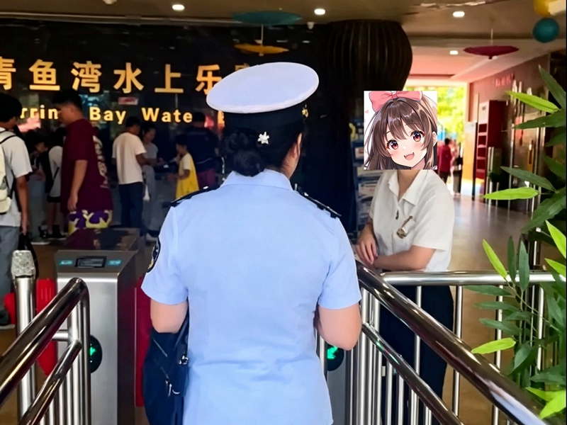 昆明青鱼湾水上乐园使用塞伯罗斯检票板案例——过闸机检票
