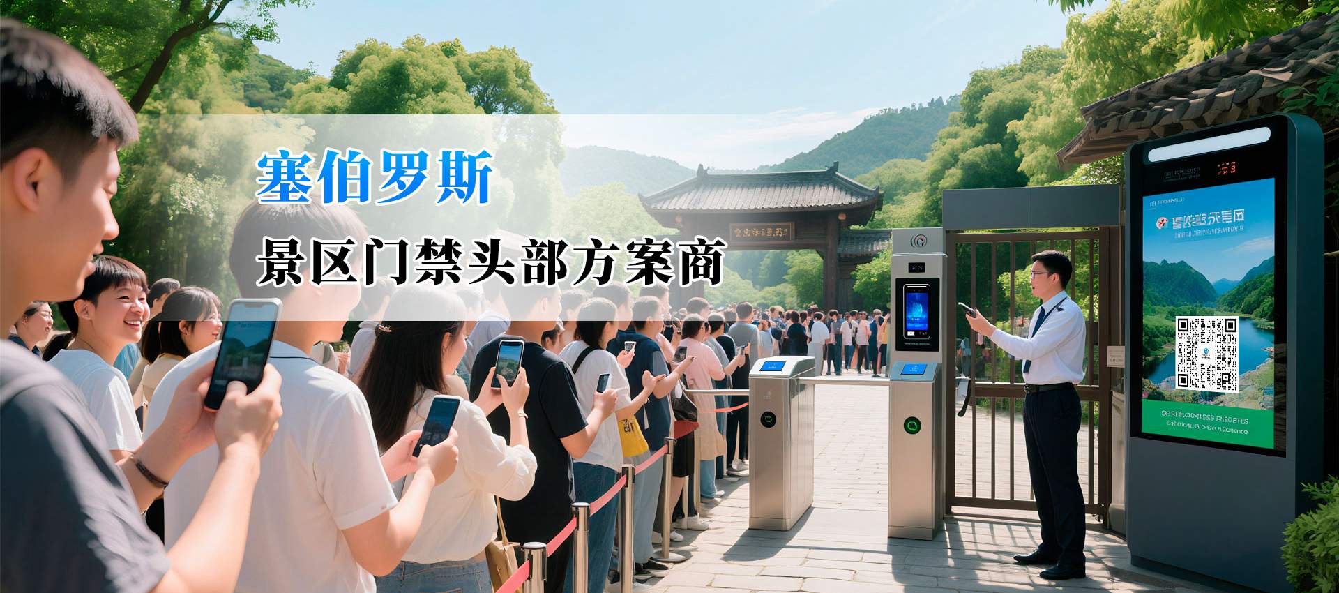 塞伯罗斯二维码门禁应用在景区的场景