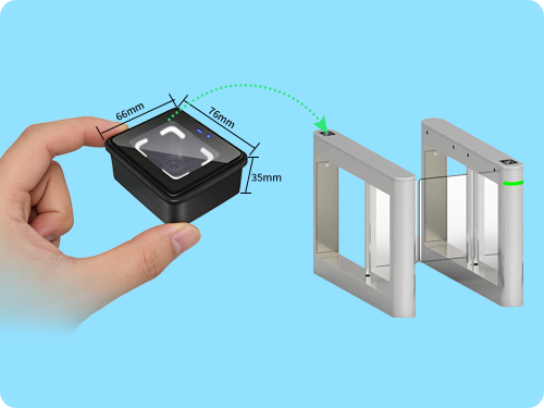 实名验票终端体机小巧 适配窄小闸机安装使用